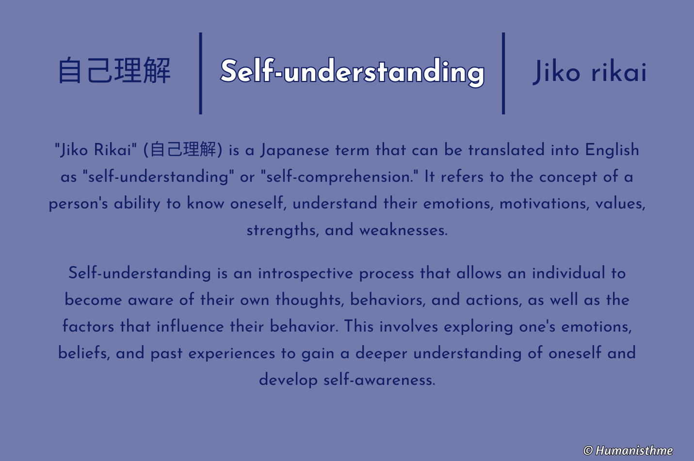 自己理解 | Auto-compréhension | Jiko Rikai