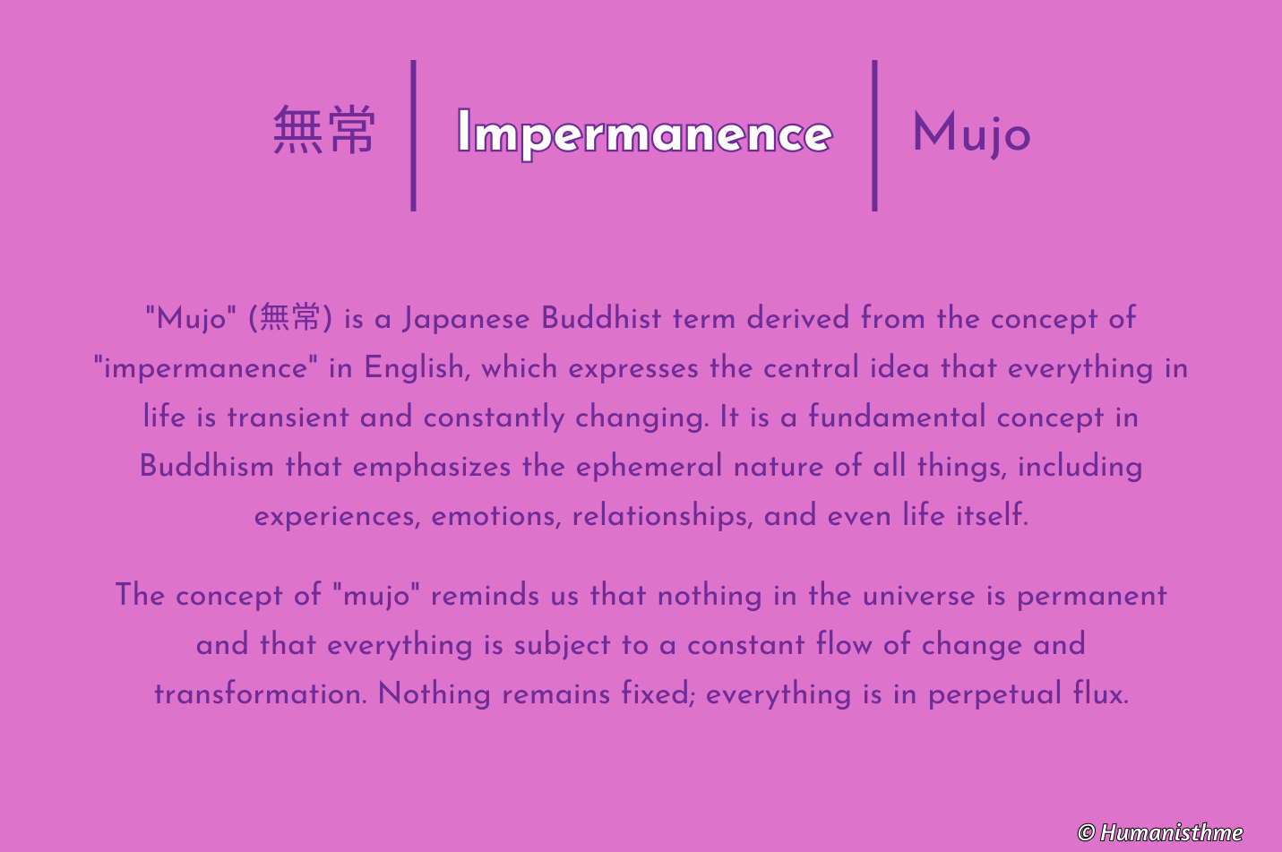 無常 | Impermanence | Mujo