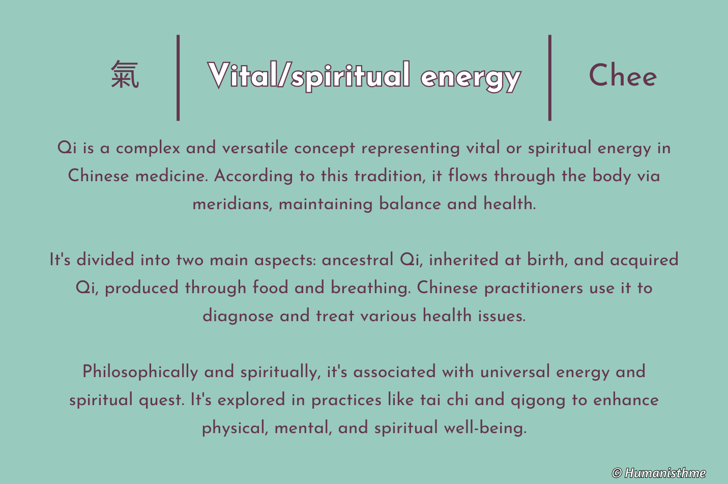 氣 | Énergie Vitale/spirituelle | Tchi